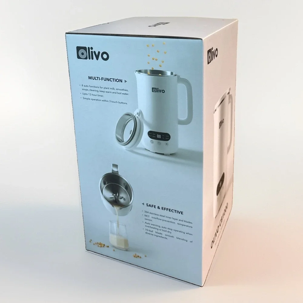 OLIVO CB1000 Automatic Nut Milk Maker - Almond, Cashew, Soy & Oat Milk Maker NEW